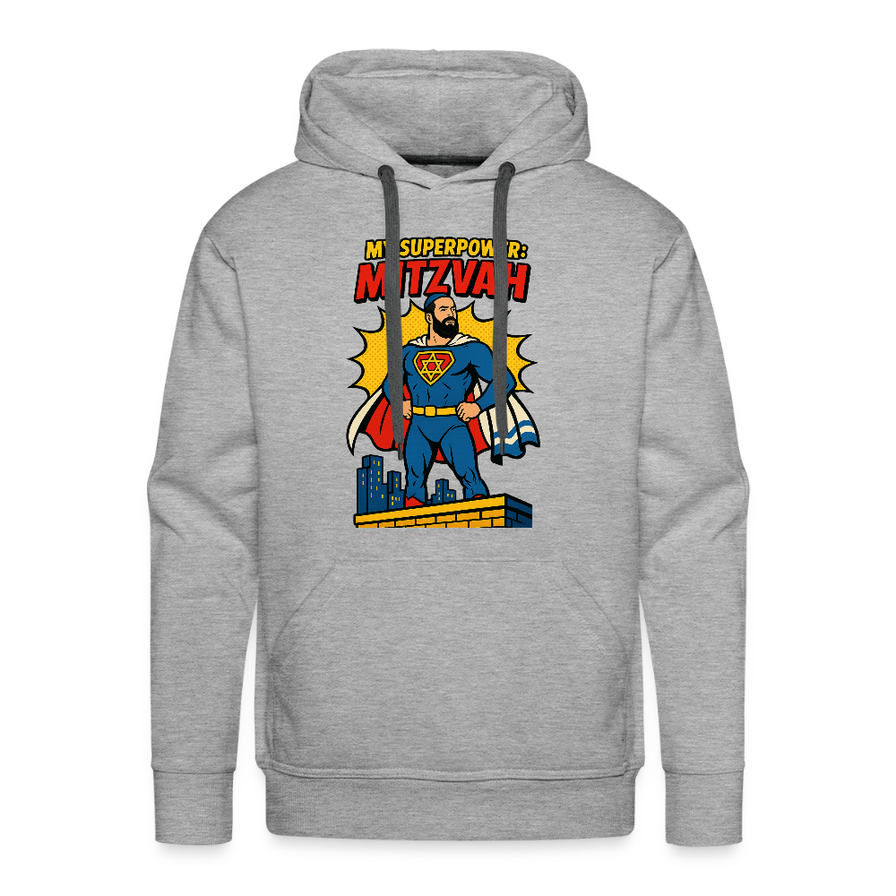 My Superpower: Mitzvah Men’s Premium Hoodie - heather grey