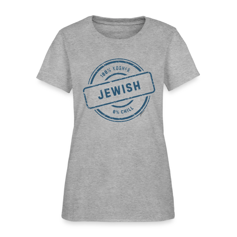 100% Jewish Women's T-Shirt - heather gray