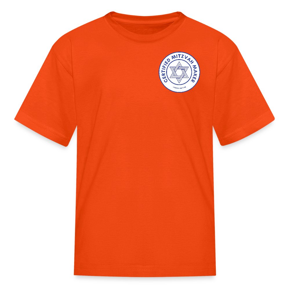 Certified Mitzvah Maker Badge Kids' T-Shirt - orange