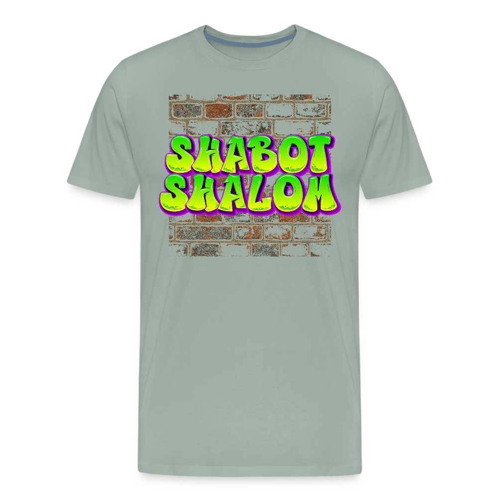 Shabot Shalom Brick 770 Graffiti Men's Premium T-Shirt - steel green