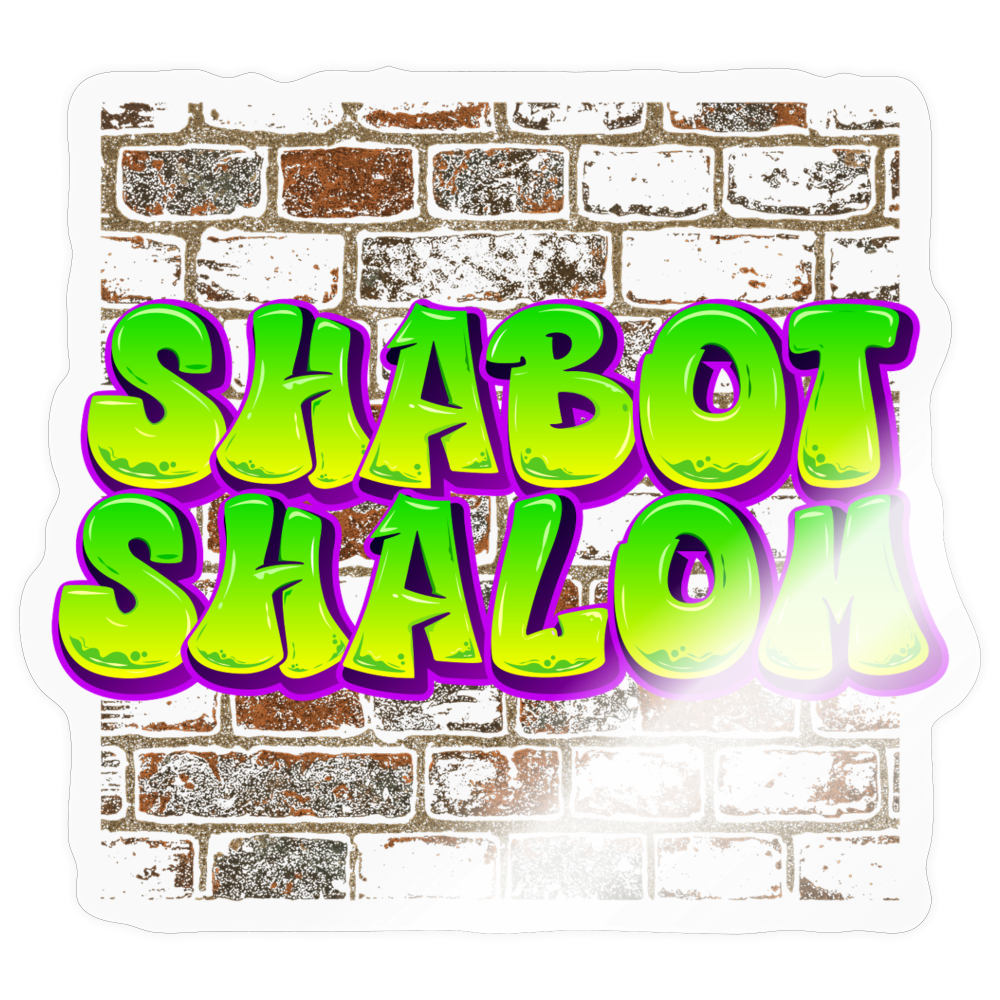 Shabot Shalom Brick 770 Graffiti Sticker - transparent glossy