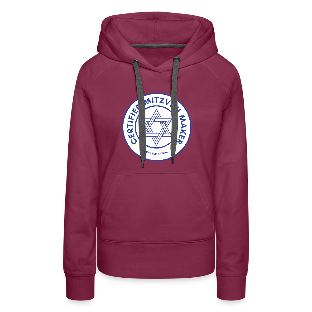 Certified Mitzvah Maker Women’s Premium Hoodie - burgundy