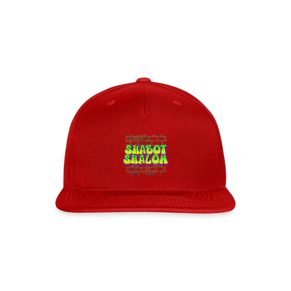 Shabot Shalom Brick 770 Graffiti Snapback Baseball Cap - red