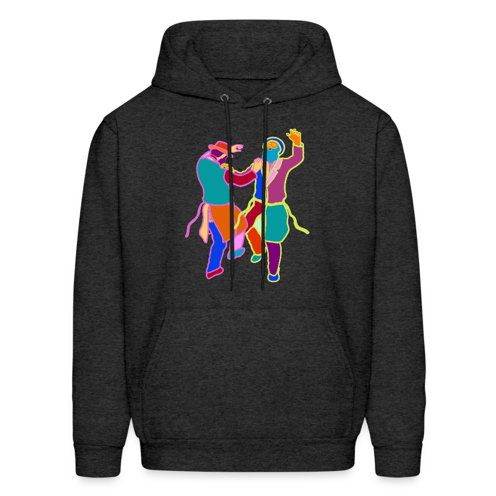 Colorful Dancing Rabbis Men's Hoodie - charcoal grey