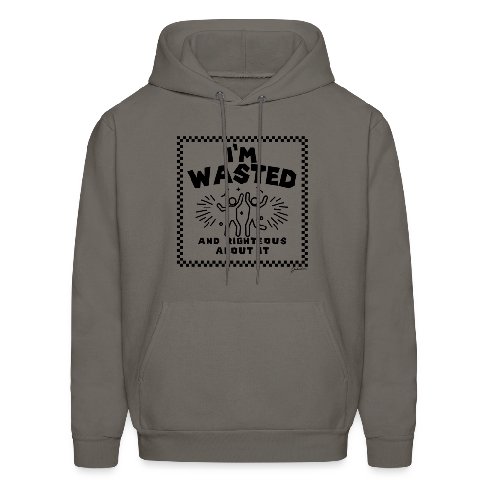 Wasted & Righteous Men's Hoodie - asphalt gray