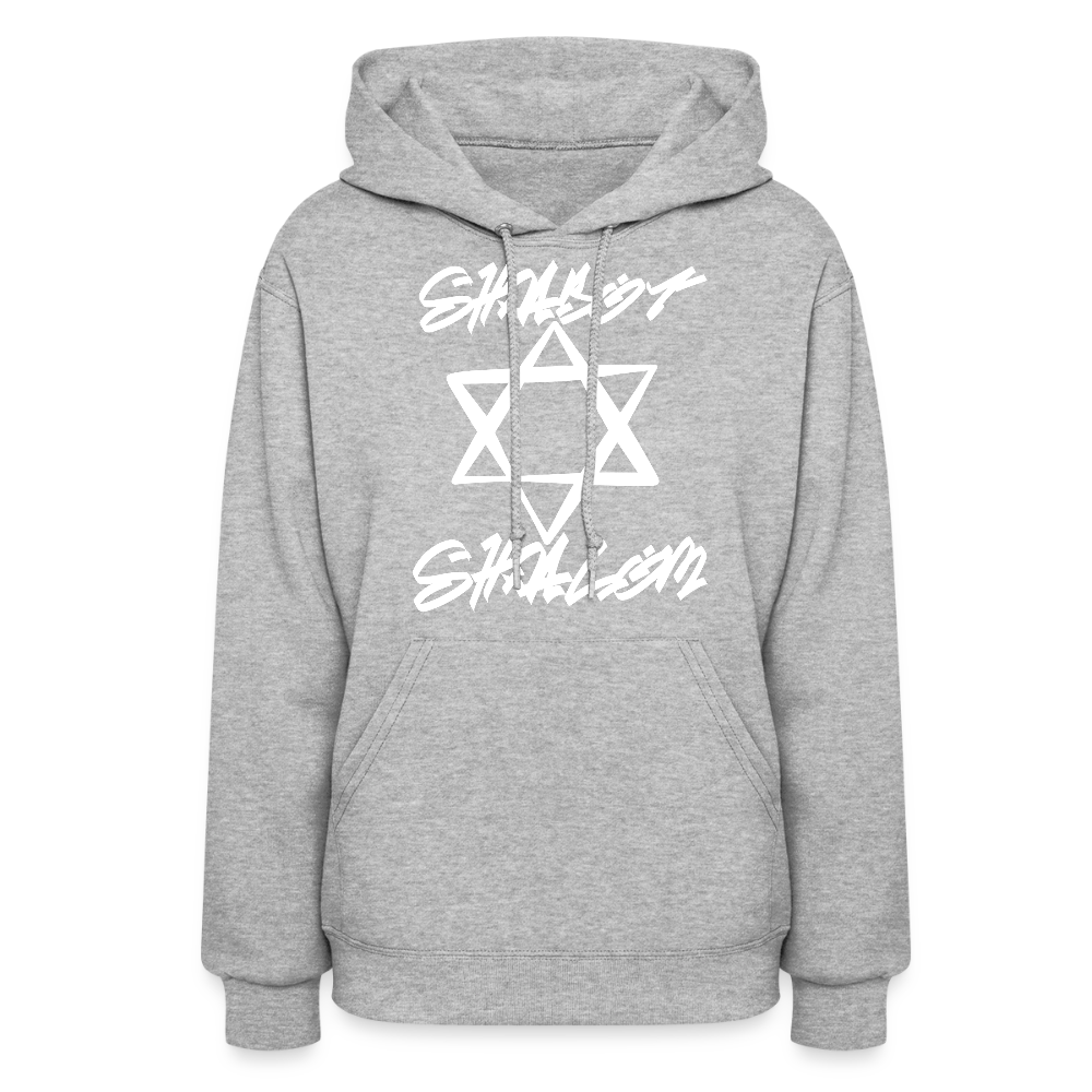 Shabbat Shalom Graffiti Light Star Women's Hoodie - heather gray