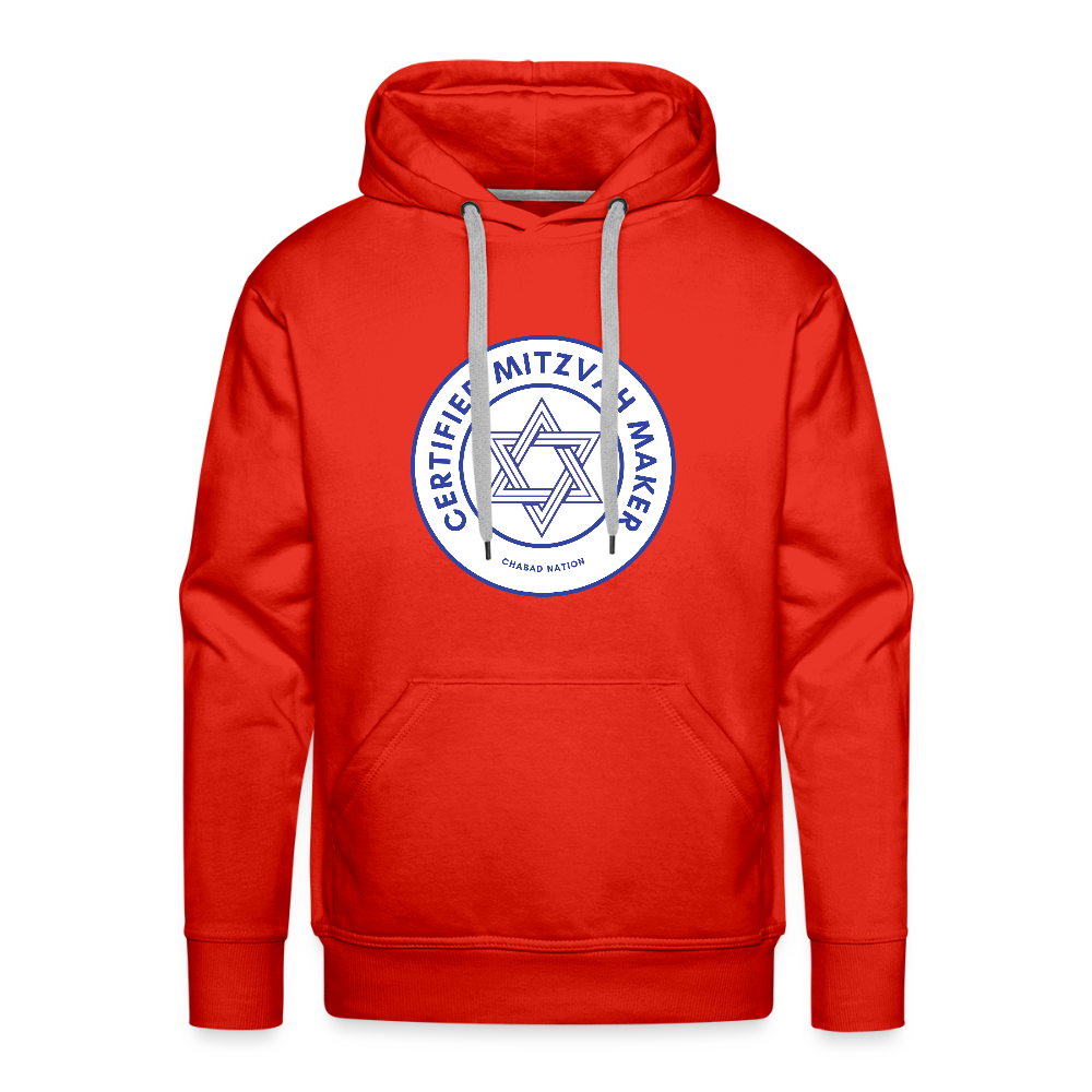 Certified Mitzvah Maker Men’s Premium Hoodie - red
