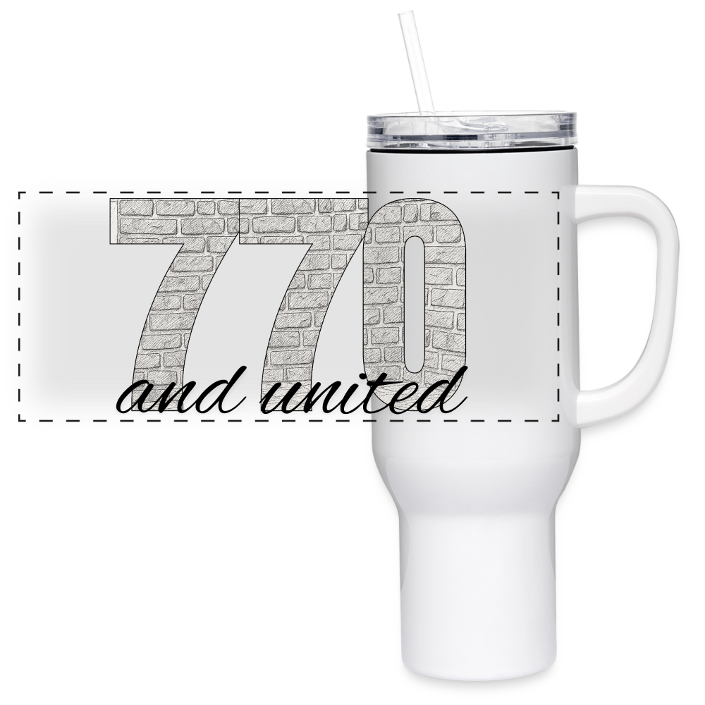 770 And United 40 oz Travel Tumbler - white