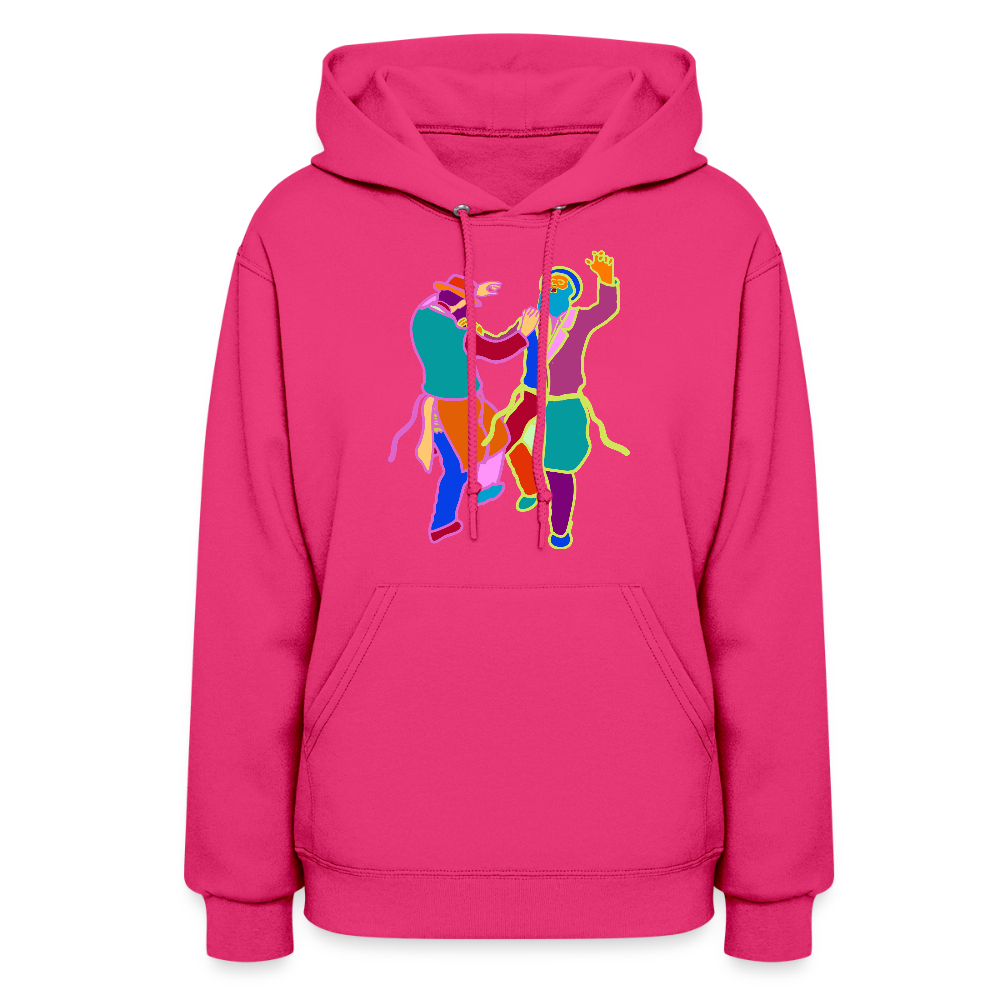 Colorful Dancing Rabbis Women's Hoodie - fuchsia