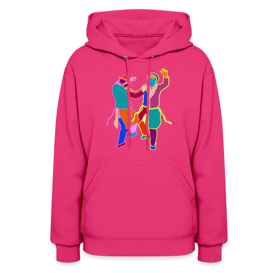 Colorful Dancing Rabbis Women's Hoodie - fuchsia