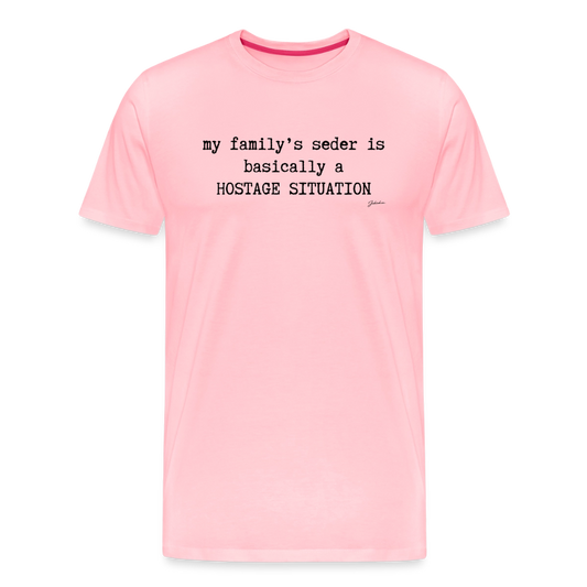 Seder Hostage Men's Premium T-Shirt - pink