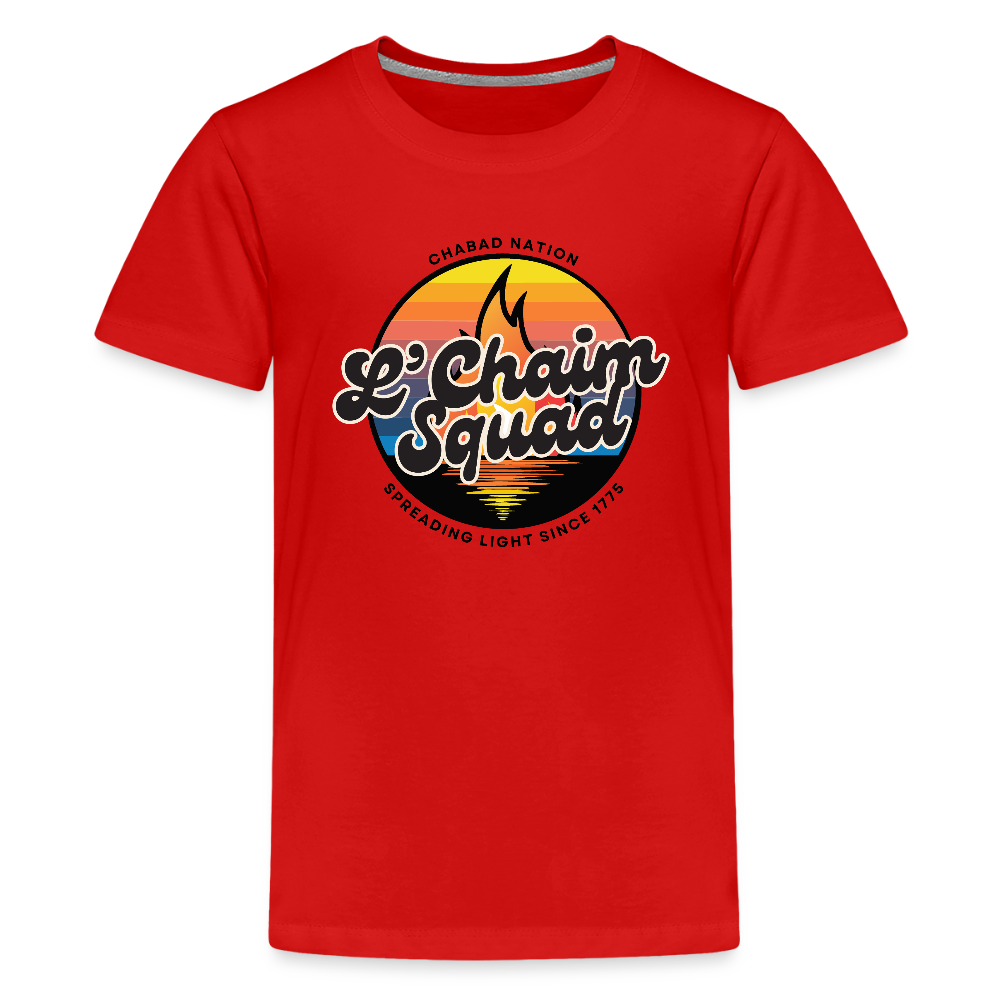 L’Chaim Squad – Spreading Light Kids' Premium T-Shirt - red