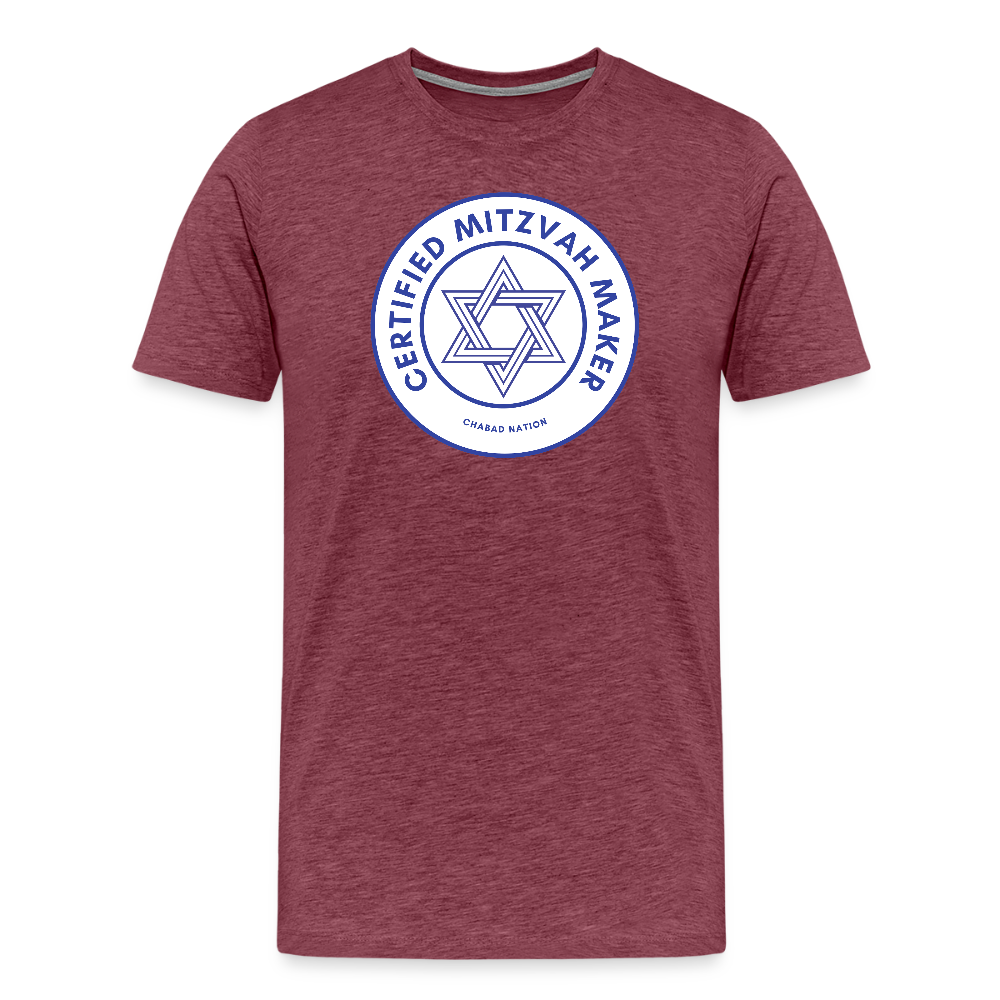 Certified Mitzvah Maker Men's Premium T-Shirt - heather burgundy