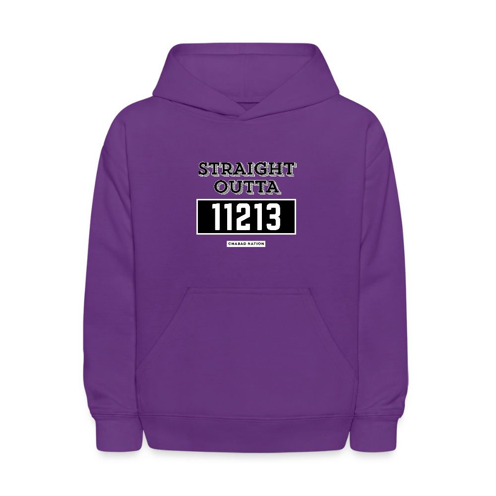 Straight Outta 11213 Kids' Hoodie - purple