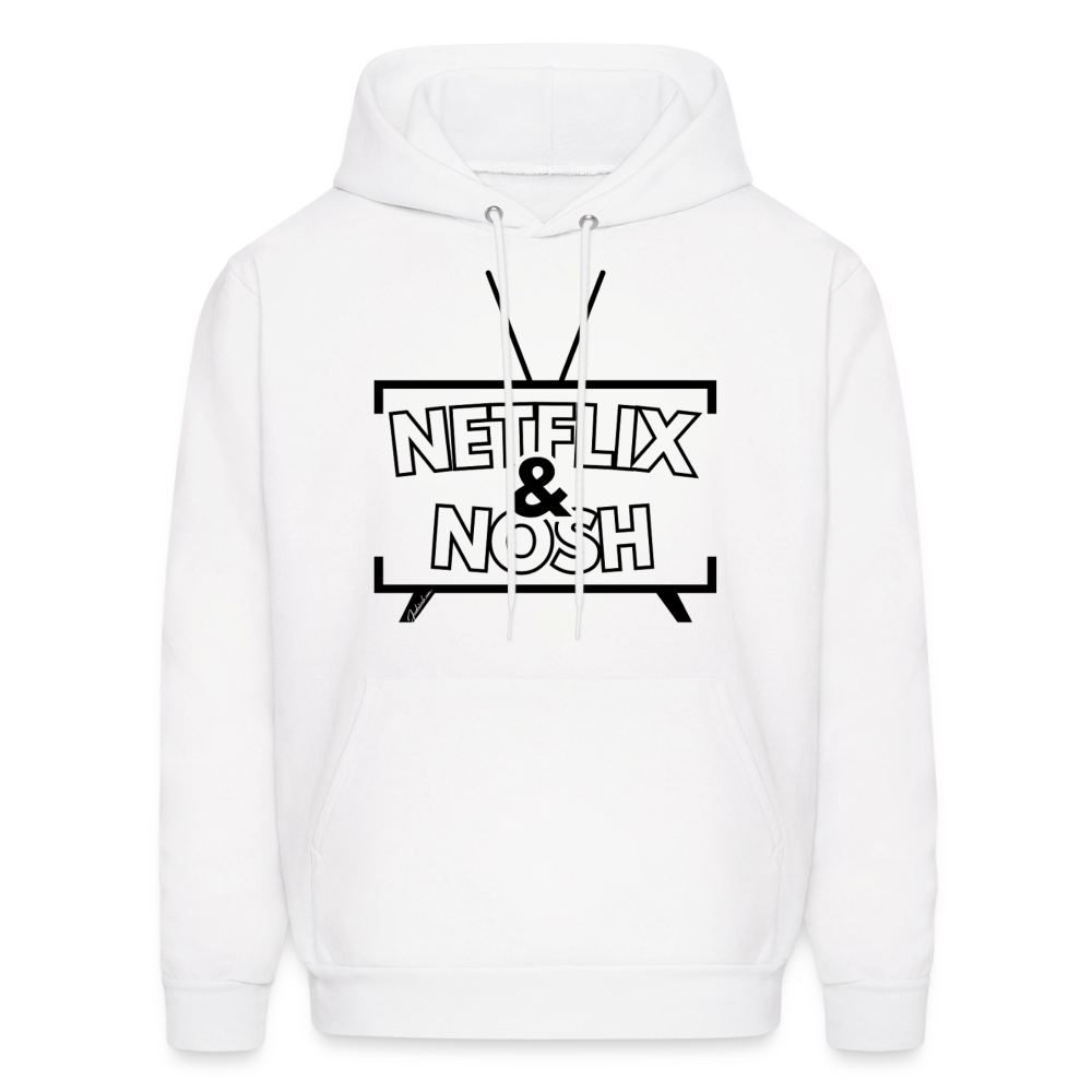 Netflix & Nosh Men's Hoodie - white