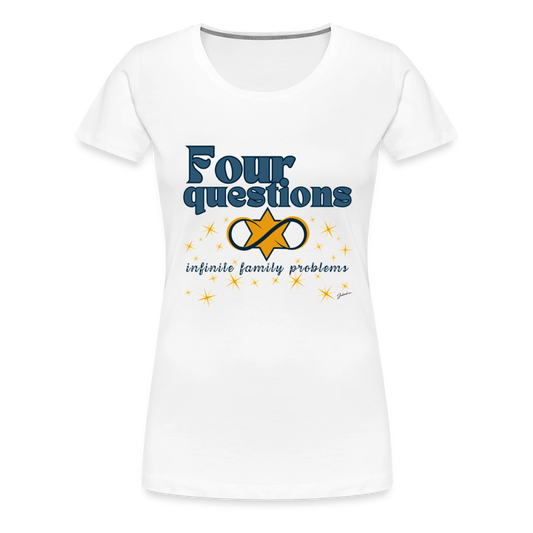 Four Questions Women’s Premium T-Shirt - white