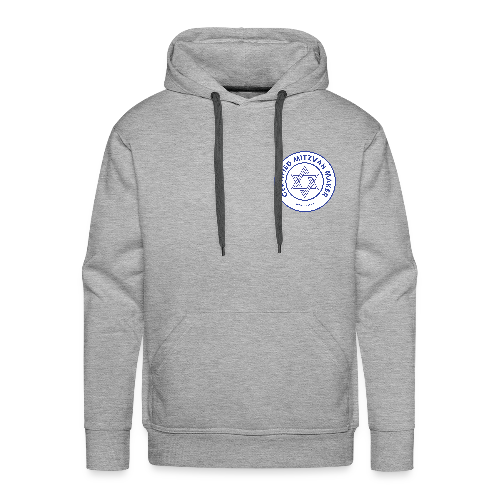 Certified Mitzvah Maker Badge Men’s Premium Hoodie - heather grey