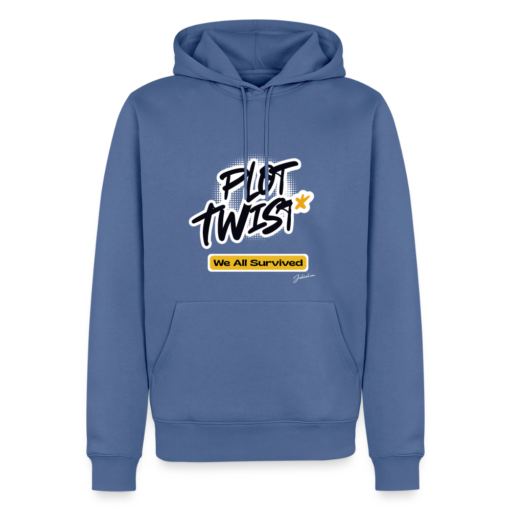 Plot Twist Men’s Premium Hoodie - stone blue 