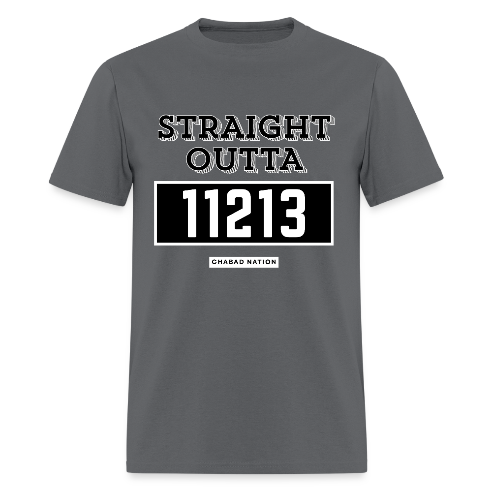 Straight Outta 11213 Men's T-Shirt | GILDAN 5000 - charcoal