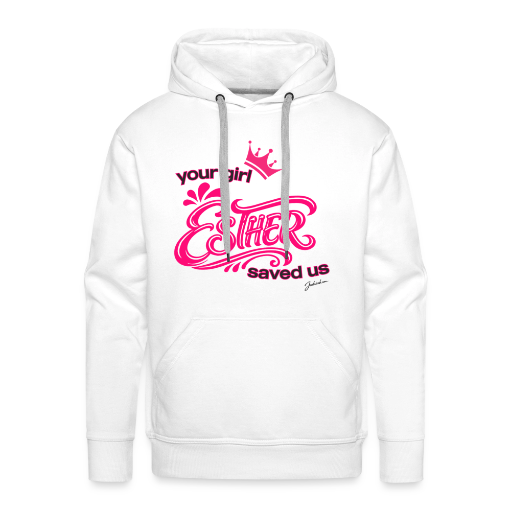 Your Girl Esther Men’s Premium Hoodie - white