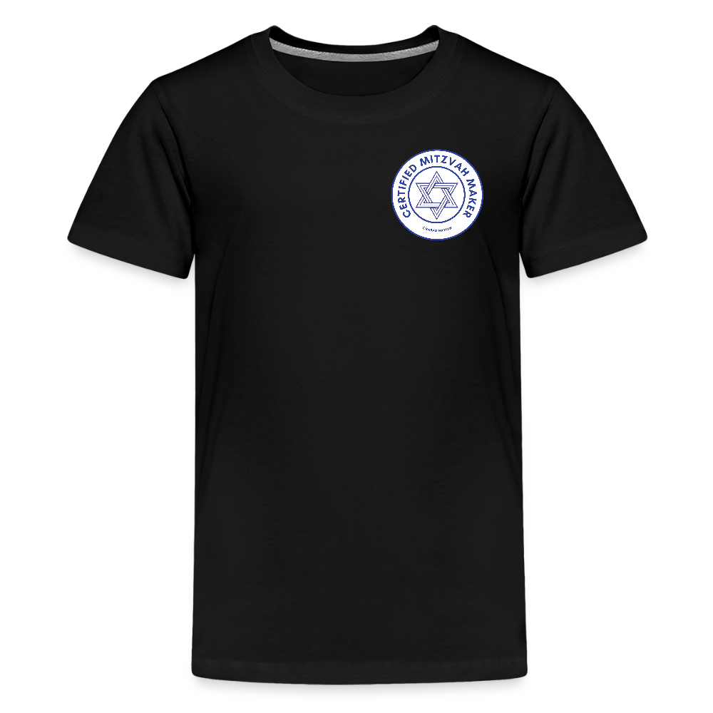 Certified Mitzvah Maker Badge Kids' Premium T-Shirt - black