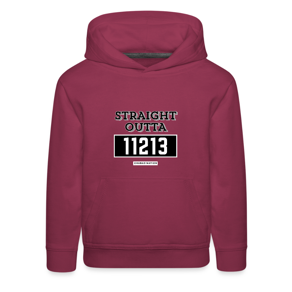 Straight Outta 11213 Kids‘ Premium Hoodie - burgundy