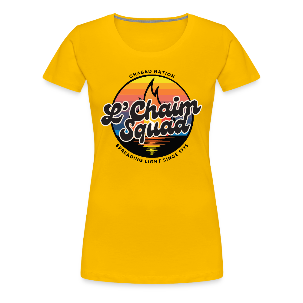 L’Chaim Squad – Spreading Light Women’s Premium T-Shirt - sun yellow