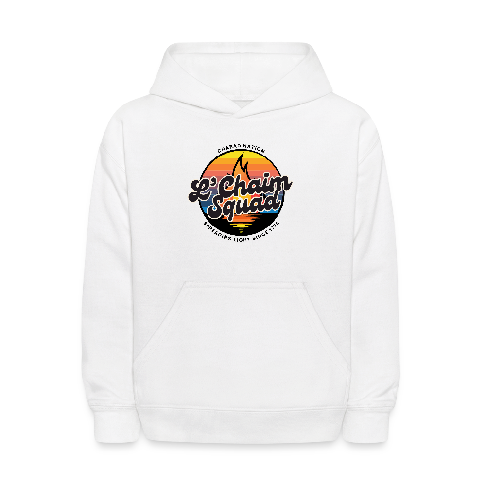 L’Chaim Squad – Spreading Light Kids' Hoodie - white