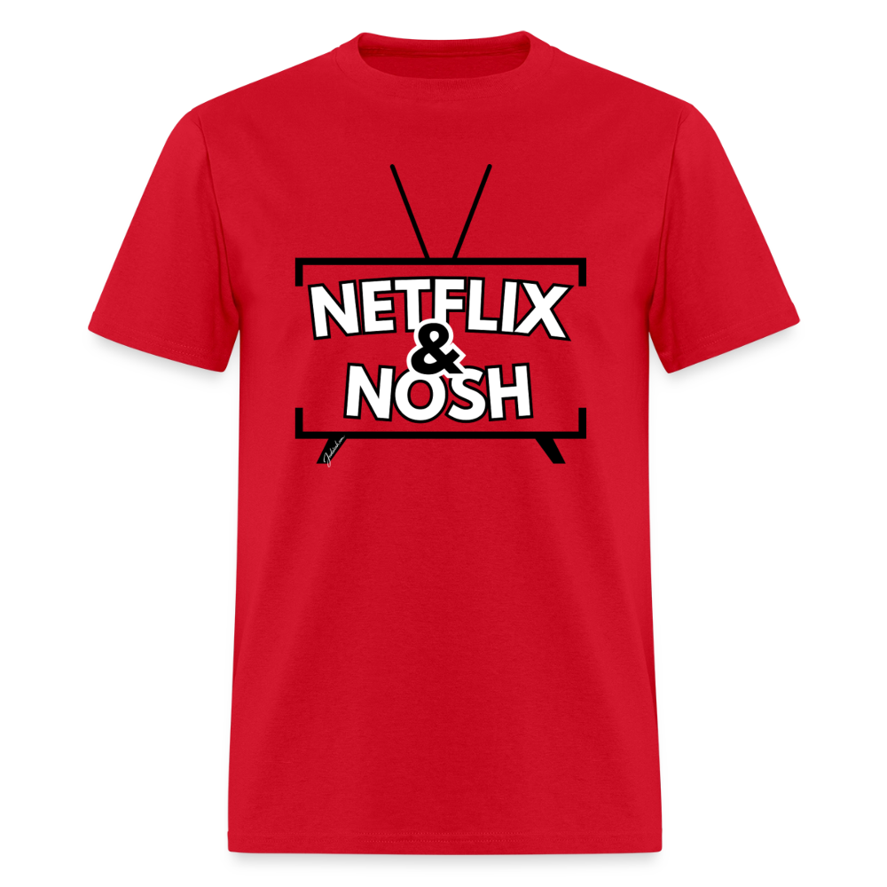 Netflix & Nosh Men's T-Shirt | GILDAN 5000 - red