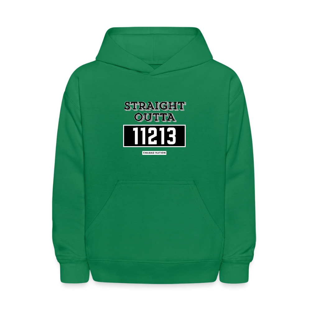 Straight Outta 11213 Kids' Hoodie - kelly green
