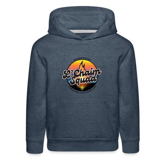 L’Chaim Squad – Spreading Light Kids‘ Premium Hoodie - heather denim