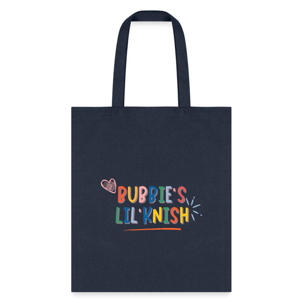 Bubbie's Lil' Knish Tote Bag - navy