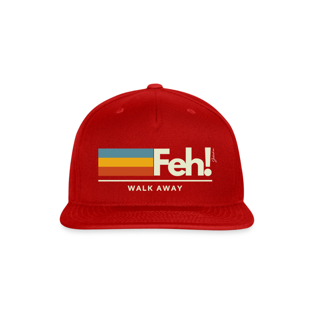 Feh! Snapback Baseball Cap - red