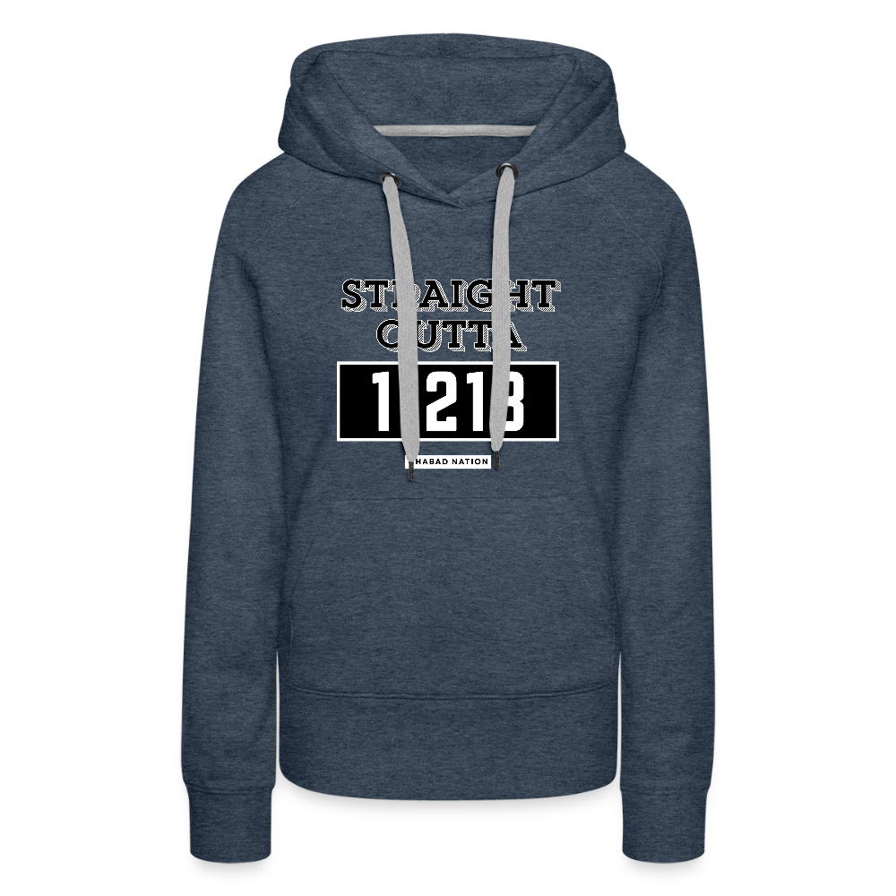 Straight Outta 11213 Women’s Premium Hoodie - heather denim