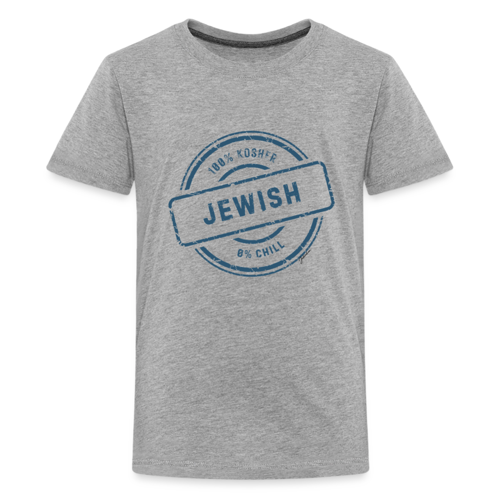100% Jewish Kids' Premium T-Shirt - heather gray