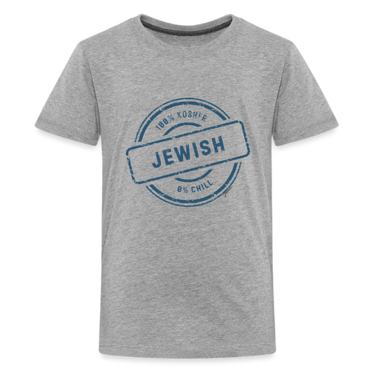100% Jewish Kids' Premium T-Shirt - heather gray