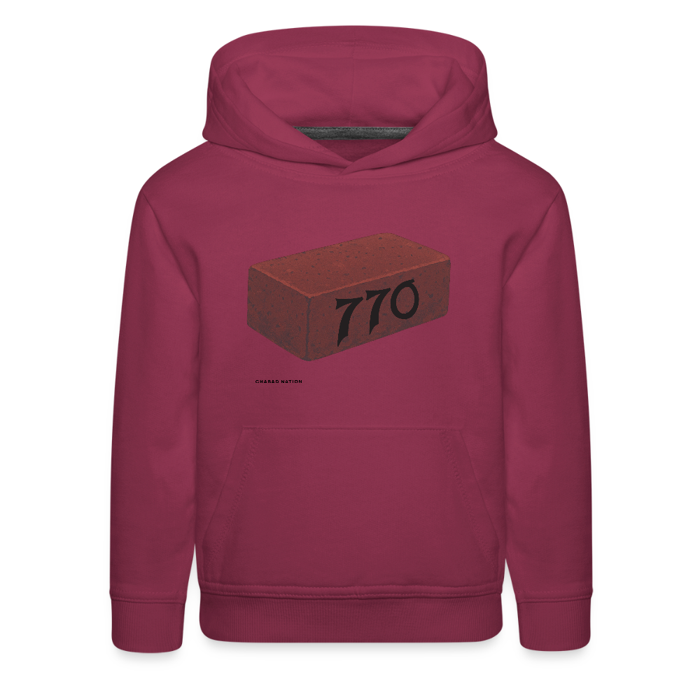 770 Solid Brick Kids‘ Premium Hoodie - burgundy
