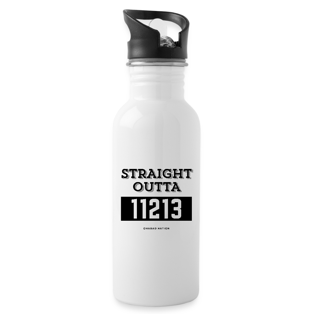 Straight Outta 11213 Water Bottle - white