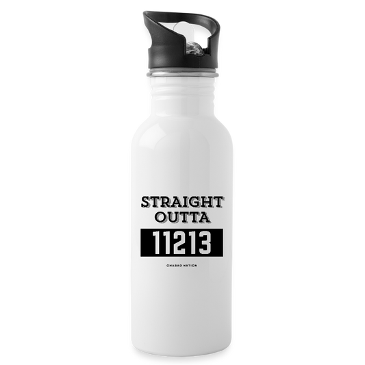 Straight Outta 11213 Water Bottle - white