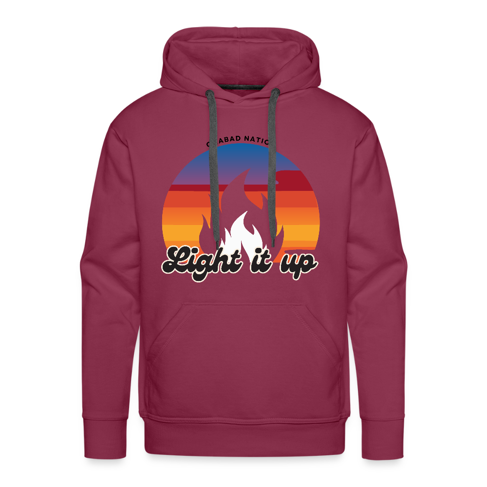 Light It Up Men’s Premium Hoodie - burgundy