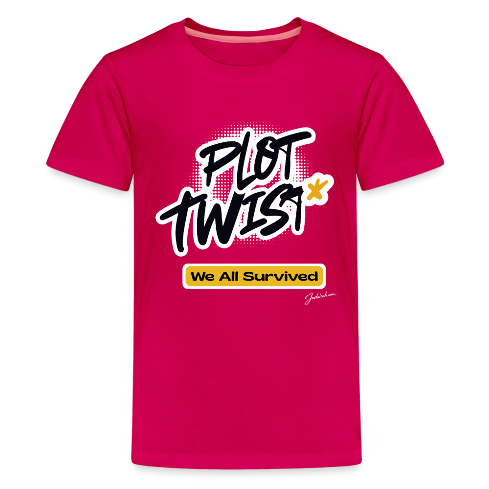 Plot Twist Kids' Premium T-Shirt - dark pink