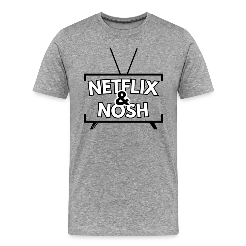 Netflix & Nosh Men's Premium T-Shirt - heather gray