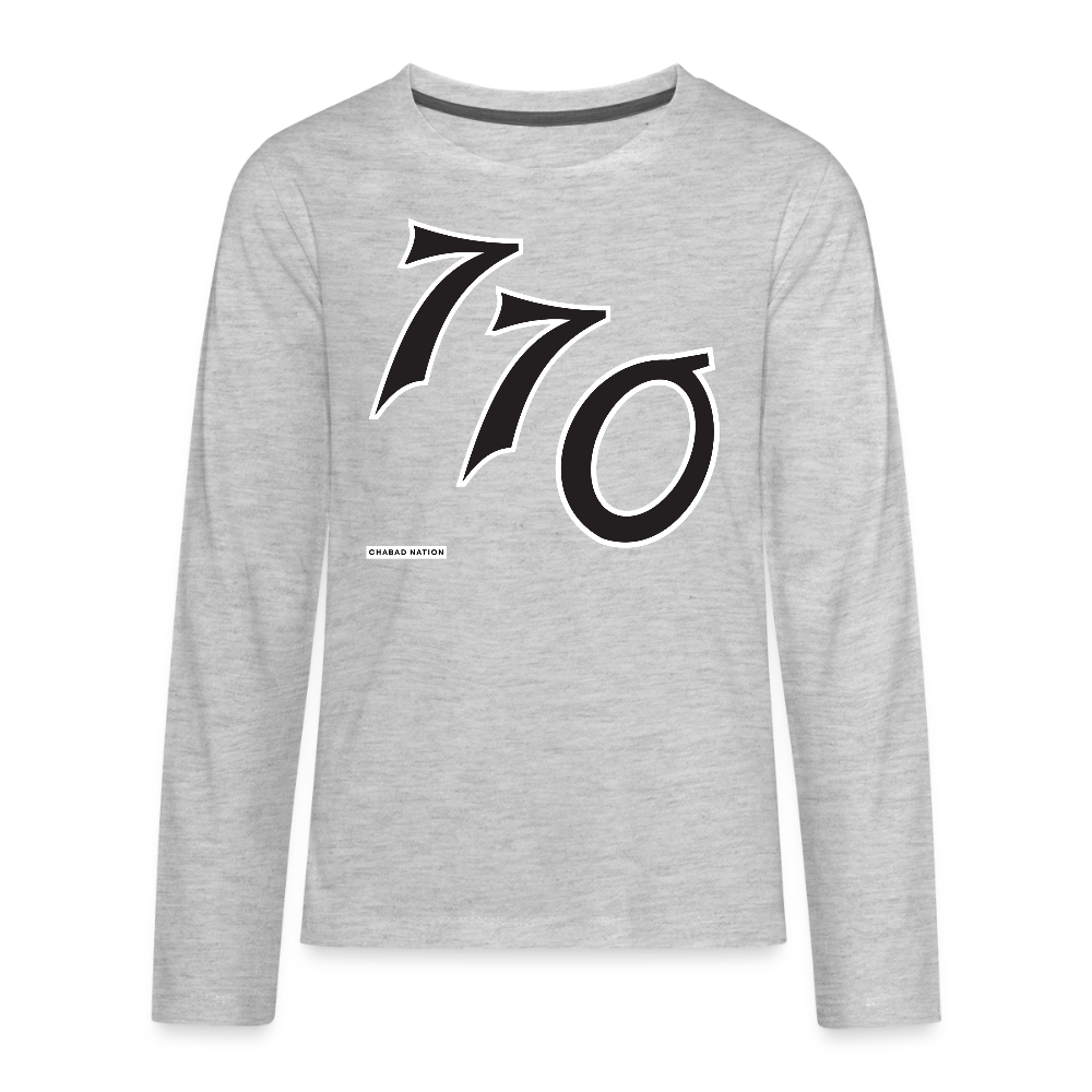 770 Kids' Premium Long Sleeve T-Shirt - heather gray
