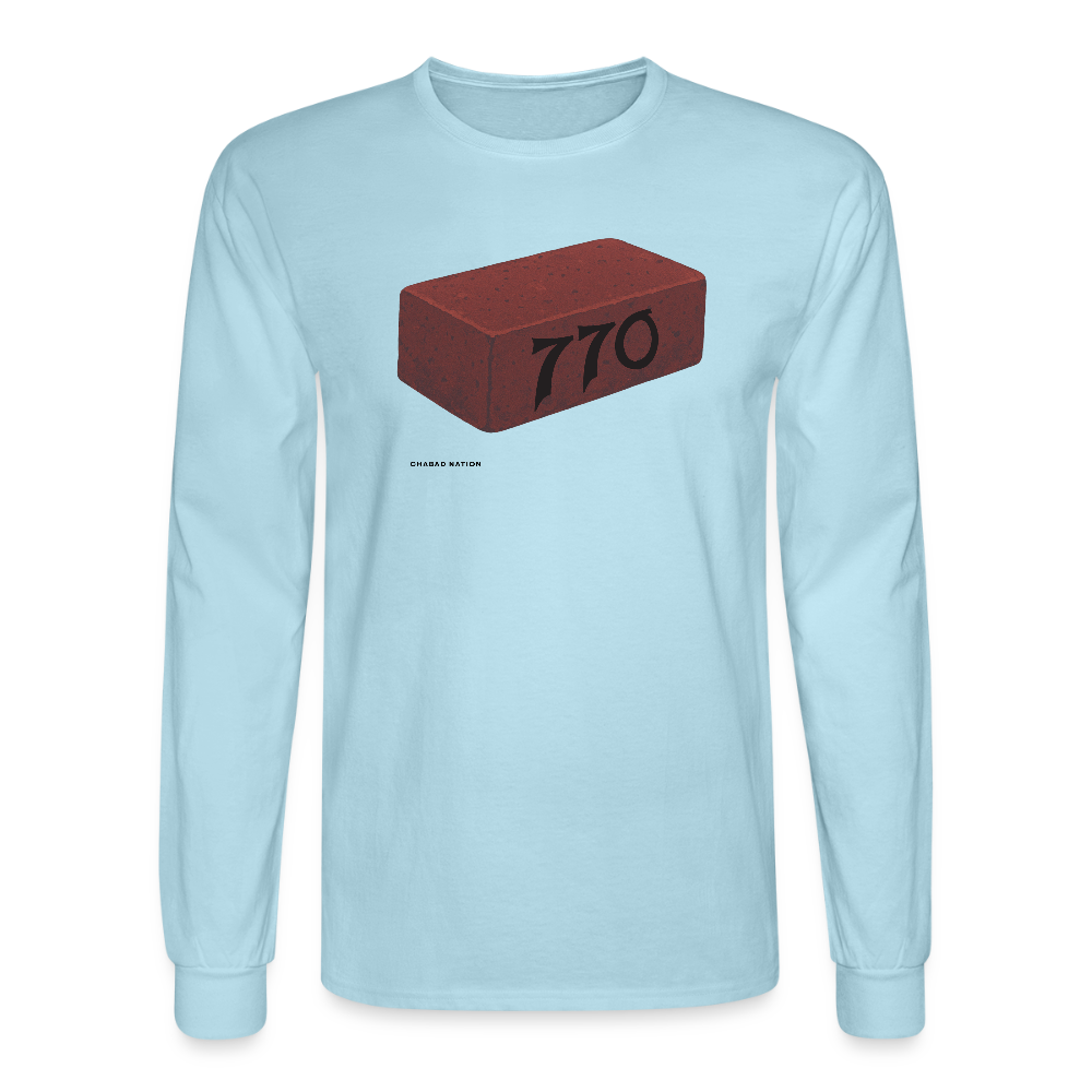 770 Solid Brick Men's Long Sleeve T-Shirt - powder blue