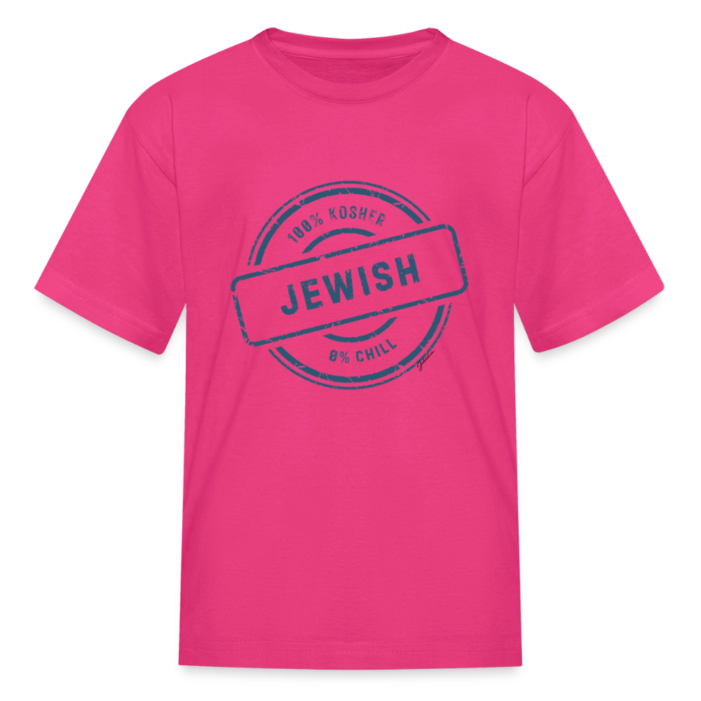 100% Jewish Kids' T-Shirt - fuchsia