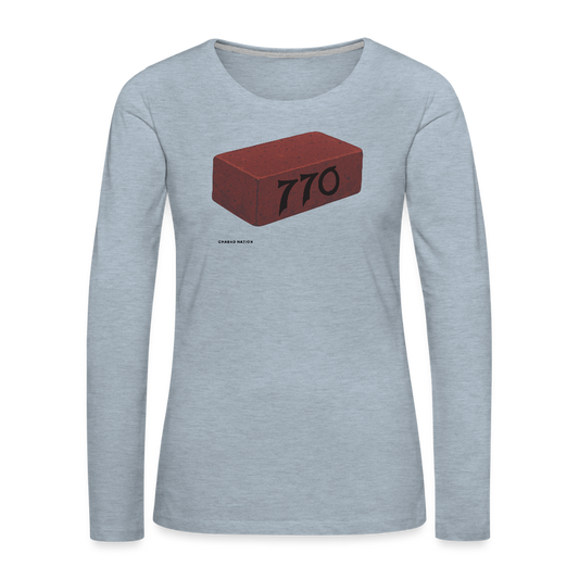 770 Solid Brick Women's Premium Long Sleeve T-Shirt - heather ice blue