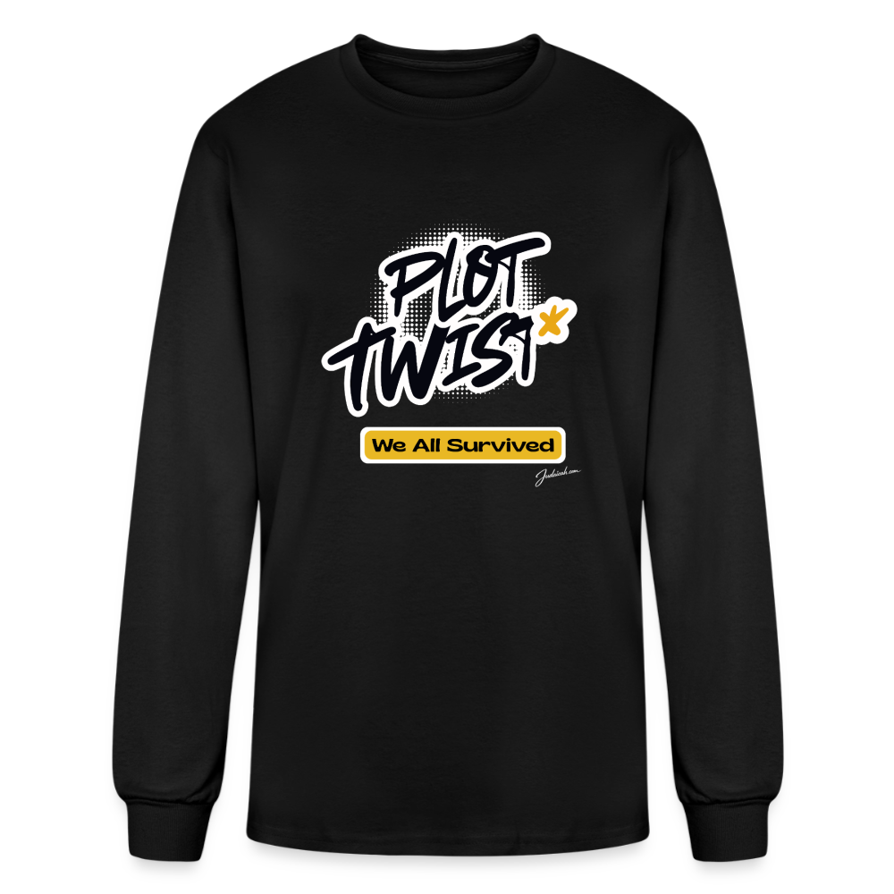 Plot Twist Men's Long Sleeve T-Shirt - black