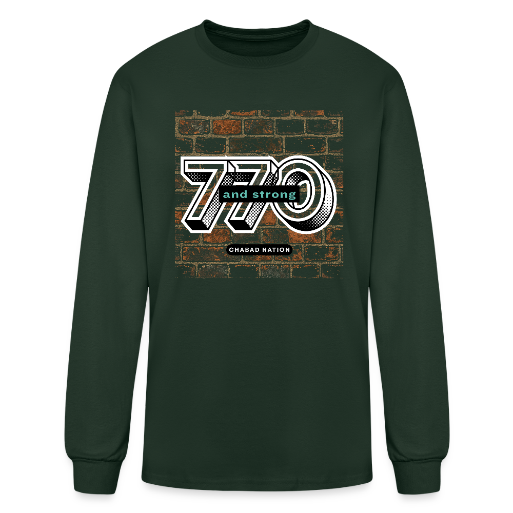 770 And Strong Men's Long Sleeve T-Shirt - forest green
