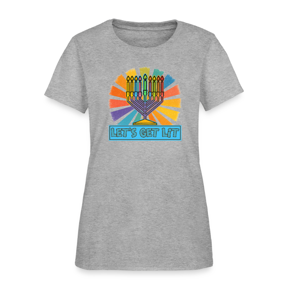 Radiant Retro Let's Get Lit Women's T-Shirt - heather gray