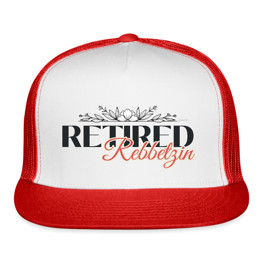 Retired Rabbetzin Trucker Hat - white/red
